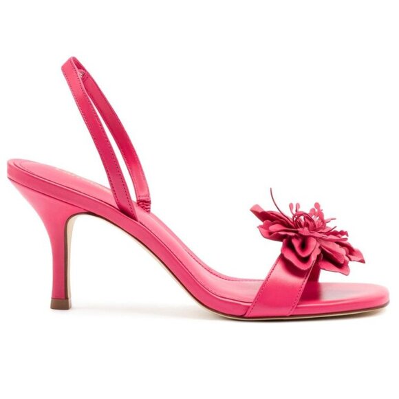 Larroude Hibiscus Slingback Sandals Size 6 Magenta Pink Leather NEW $350 - Picture 3 of 16